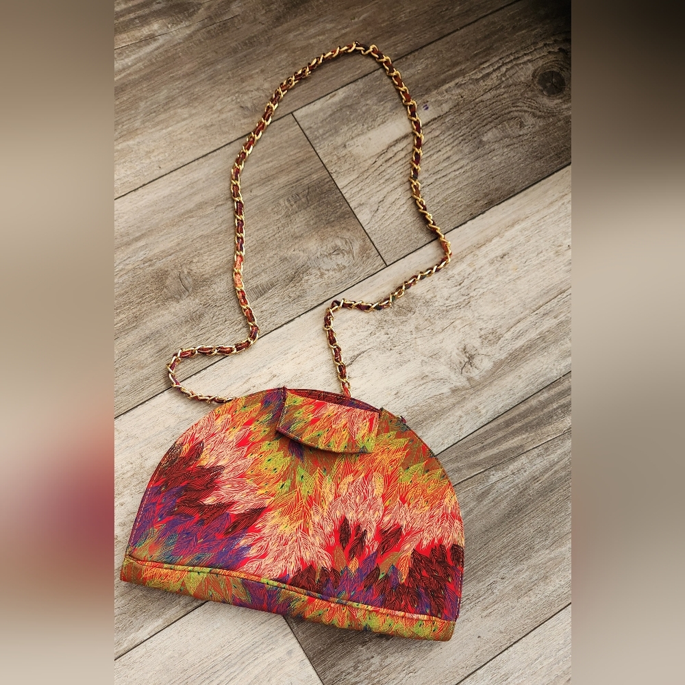 J. Renee Vintage Colorful Satchel/ Clutch Purse